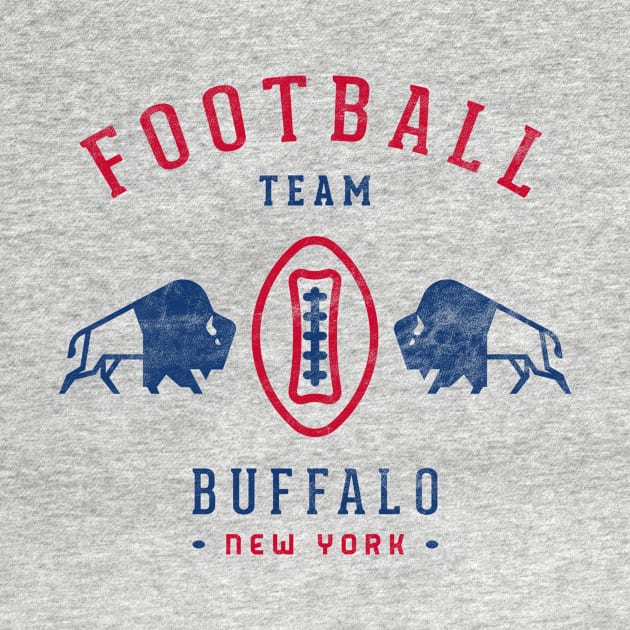 Cool modern Buffalo Bills Retro Team Crest by BooTeeQue